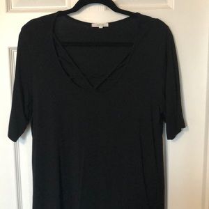 Maurice’s strappy neck detail tee